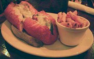 Grilled Chicken Pesto Sandwich with Pasta Salad