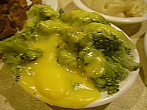 Broccoli with cheese sauce